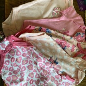 5 pc girls onsie set